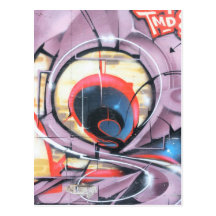 Taiwanese graffiti, Taipei, Taiwan Postcard