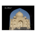 taj mahal arched postcard