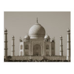 taj mahal grey post card