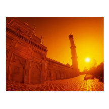 Taj Mahal Sunset Post Card