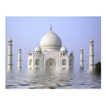 Taj-Mahal with water Postcard