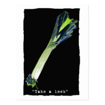 take a leek - dark post cards