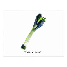 take a leek - light post cards