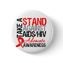 Take a Stand Against AIDS HIV Pinback Buttons