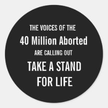 "Take a stand for Life" Sticker Sheet
