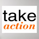 Take Action Orange posters