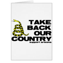 take back our country greeting cards