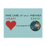 Take care of your mother earth postcards