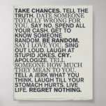 Take Chances Poster posters