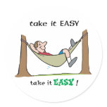 Take It Easy ~ Relaxing In A Hammock stickers