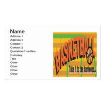 Take It To The Hardwood Business Card