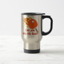 Take the Heat Flaming Ping Pong Coffee Mugs
