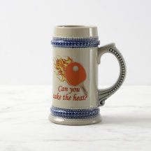 Take the Heat Flaming Ping Pong Coffee Mugs