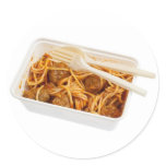Takeaway meatball spaghetti stickers