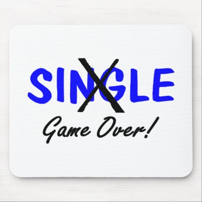 Taken (Game Over Blue) Mousemat by CelebrationZazzle