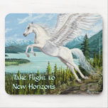 Taking Flight Pegasus horse fantasy mousepad
