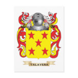 Talavera Family Crest (Coat of Arms) Post Card