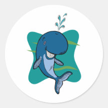 Tale of a Whale Round Stickers
