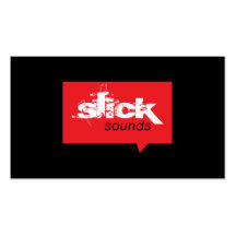 Talk Box Red Business Card Template