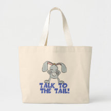 Talk to the Tail Bunny Rabbit Tote Bags