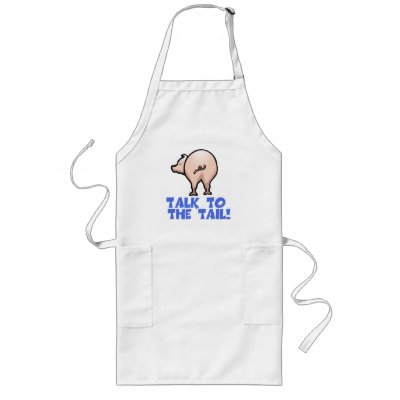 Talk to the Tail Piggy Pig Apron by doonidesigns