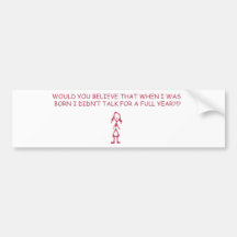 TALKING GIRL BUMPER STICKERS