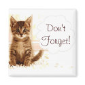 Talking kitten square fridge magnet
