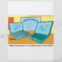 Talking Laptop Computer Cartoon Flyer