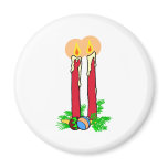 Tall Christmas Candles magnets