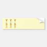 Tall Cute Giraffe. Cartoon Animal. Bumper Sticker