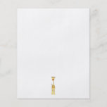 Tall Cute Giraffe. Cartoon Animal. Full Color Flyer