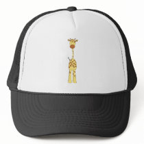 Tall Cute Giraffe. Cartoon Animal. Hats