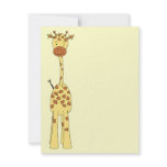 Tall Cute Giraffe. Cartoon Animal. Personalised Invitations