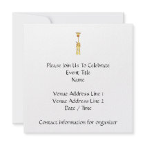Tall Cute Giraffe. Cartoon Animal. Custom Announcements
