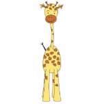 Tall Giraffe. Cartoon, Vector illustration. Custom photo sculptures