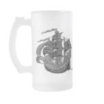 Tall sailing ship cool beer mug
