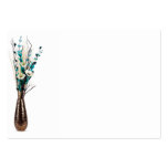 Tall stylish flower arrangement in a vase isolate business cards