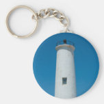 Tall White Lighthouse Keychains