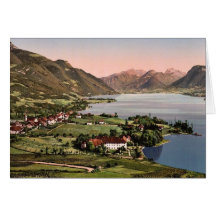 Talloires, Annecy, France classic Photochrom Greeting Card