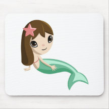 Tallulah the Mermaid Mousepads