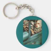 Tamara in her Green Bugatti Keychains