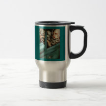 Tamara in her Green Bugatti Travel Mug
