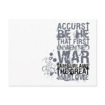 Tamburlaine War Quote (B&W)