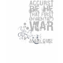 Tamburlaine War Quote (B&W)