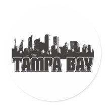 Tampa Bay Skyline Round Sticker