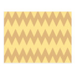 Tan and Light Brown Zigzags. postcards