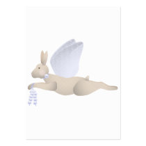 Tan Angel Rabbit With Blue Wings
