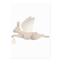 Tan Angel Rabbit With Orange Wings