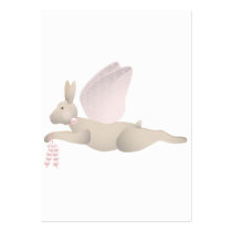 Tan Angel Rabbit With Pink Wings