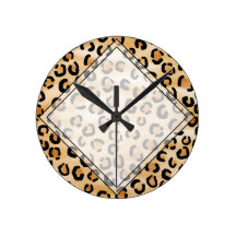 Tan, Black and Brown Leopard Print Pattern.